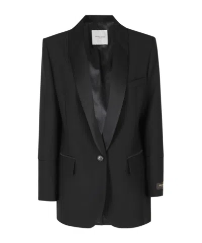 Ermanno Firenze Single-breasted Peak-lapels Blazer In Black