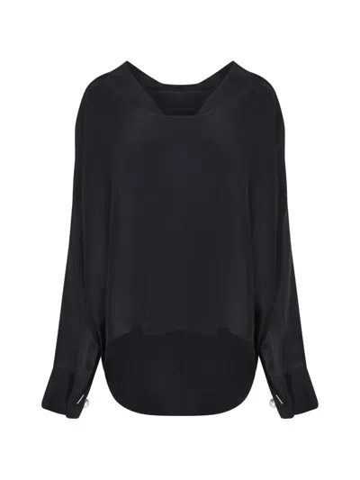 Ermanno Firenze Long-sleeve Blouse In Black