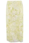 Ermanno Firenze Longuette Skirt In Floral Sequin Embroidered Tulle