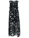 Ermanno Firenze Maxi Dress With Tone-on-tone Lace Applications In Multi