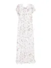 Ermanno Firenze Floral-print Maxi Dress In White