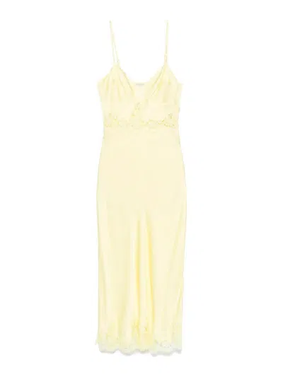 Ermanno Firenze Midi Dress In Yellow