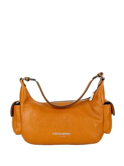 Ermanno Firenze Multi-pocket Grained Leather Shoulder Bag In Red