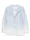 Ermanno Firenze Long-sleeved Suit Jacket In Blue