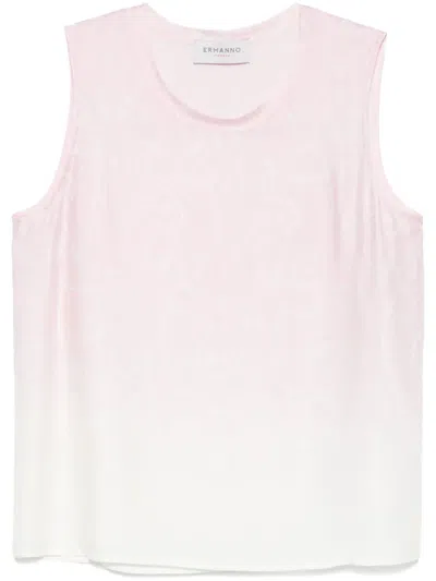 Ermanno Firenze Paisley-print Tank Top In Pink