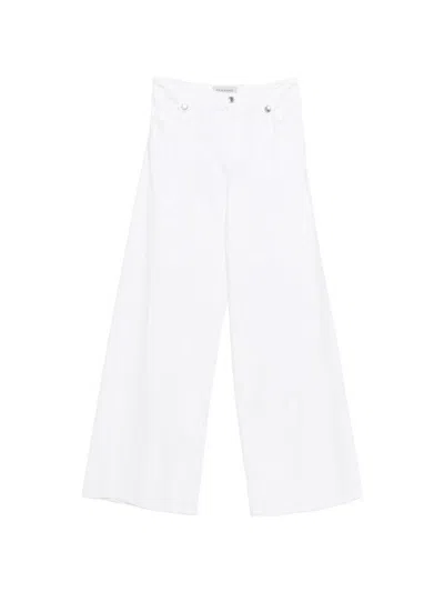Ermanno Firenze Pantalone Bianco A Gamba Larga