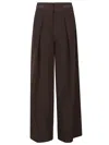 Ermanno Firenze Pleat-detail Trousers In Brown
