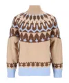 Ermanno Firenze Patterned Knit Sweater In Neutral
