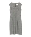 Ermanno Firenze Plaid Sleeveless Dress In Gray