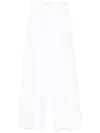 Ermanno Firenze Pleated Palazzo Trousers In White