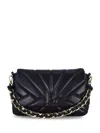 Ermanno Firenze Quilted Chain Shoulder Bag In Black