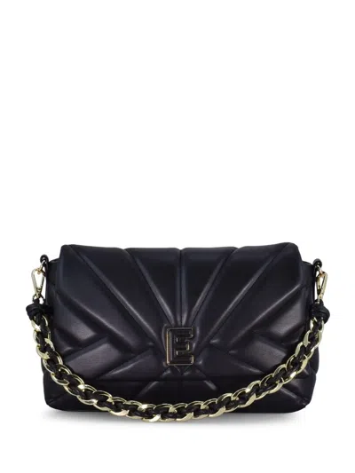 Ermanno Firenze Quilted Chain Shoulder Bag In Black