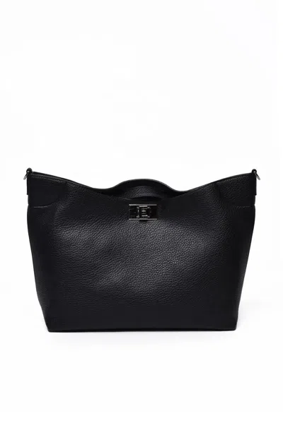 Ermanno Firenze Rachele Tote Crossbody Small - Black