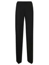 Ermanno Firenze Relaxed Fit Black Wide Pants With Minimalist Design In Black