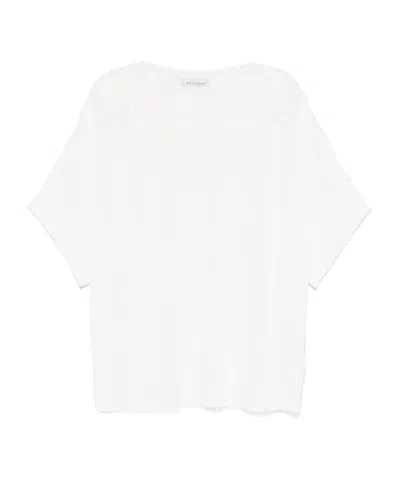 Ermanno Firenze Round Neck Short Sleeve T-shirt In White