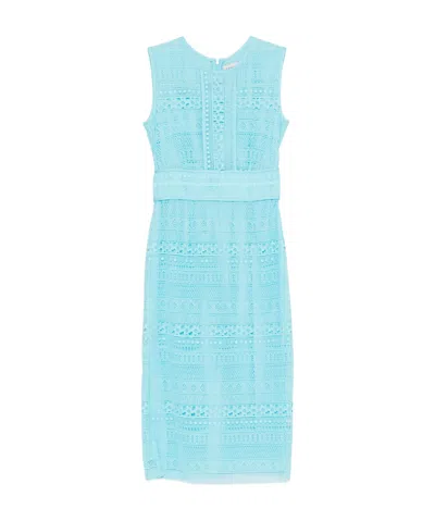 Ermanno Firenze Round-neck Dress In Blue