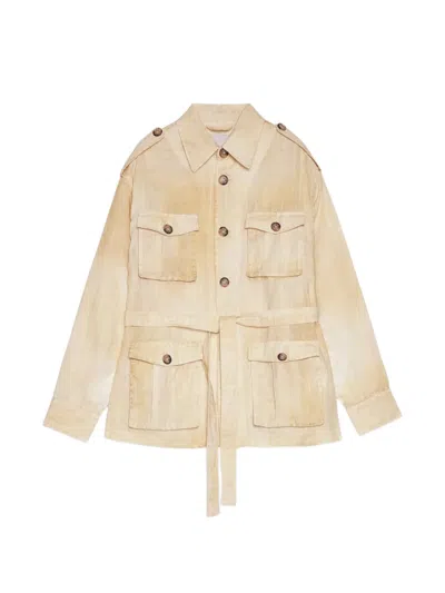 Ermanno Firenze Sahariana Jacket In Neutral