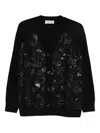 Ermanno Firenze Sequin-embellished Cardigan In Black