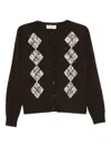 Ermanno Firenze Sequin-embellished Cardigan In Black