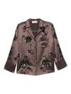 Ermanno Firenze Sequin-embellished Shirt In Brown