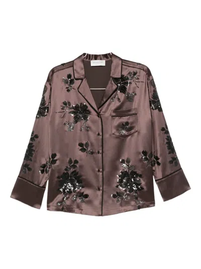 ERMANNO FIRENZE SEQUIN-EMBELLISHED SHIRT