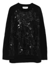 Ermanno Firenze Sequin-embellished Sweater In Black