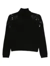 Ermanno Firenze Turtleneck Long-sleeved Sweater In Black