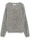 Ermanno Firenze Sequin-embellished Sweater In Grey