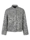 Ermanno Firenze Sequin-embellished Tweed Jacket In Multi