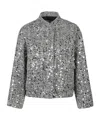 Ermanno Firenze Sequined Casual Jacket In Gray