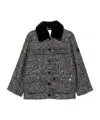 Ermanno Firenze Sequin-embellished Herringbone Jacket In Black
