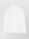 Ermanno Firenze Sheer Floral Lace Shirt With Scallop Edge In White