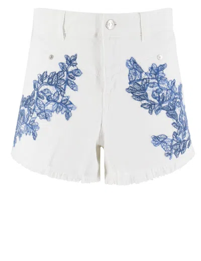 Ermanno Firenze Short In Bianco/bluette