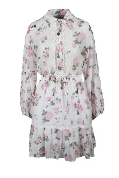 Ermanno Firenze Short Gauzed Dress - White/pink