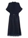 Ermanno Firenze Short Sleeve Dress In Blue