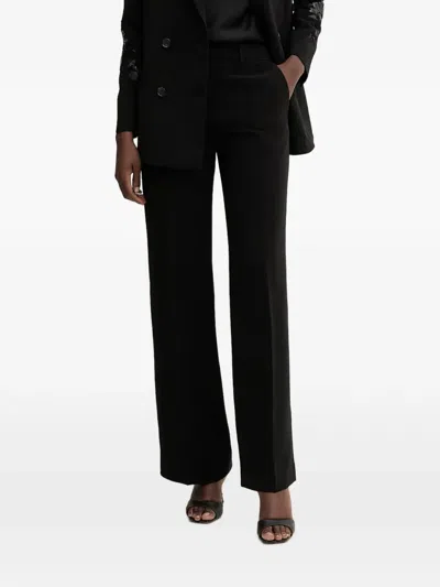Ermanno Firenze Side-stripe Sequin-embellished Trousers In Black