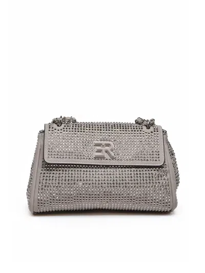 Ermanno Firenze Silver Polyurethane Verly Shoulder Bag In Gray