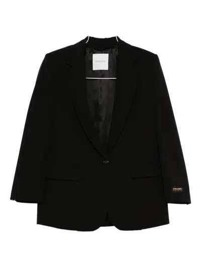 Ermanno Firenze Single-breasted Blazer In Black