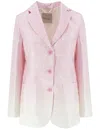 Ermanno Firenze Single-breasted Gradient Design Jacket In Pink