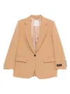 Ermanno Firenze Single-button Cuff-detail Blazer In Nude