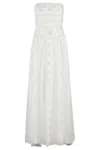 Ermanno Firenze Sleeveless Flared Tulle Dress With Tone-on-tone Embroidery