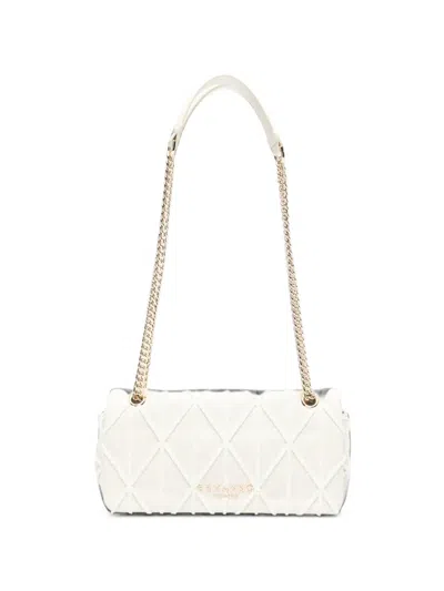 Ermanno Firenze Small Belen Leather Shoulder Bag In White