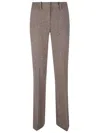 Ermanno Firenze Straight-leg Trousers With Herringbone Pattern In Multi