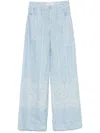 Ermanno Firenze Striped Trousers In Blue