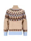 Ermanno Firenze Patterned Knit Sweater In Neutral
