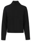 Ermanno Firenze Turtleneck Long Sleeve Sweater In Black