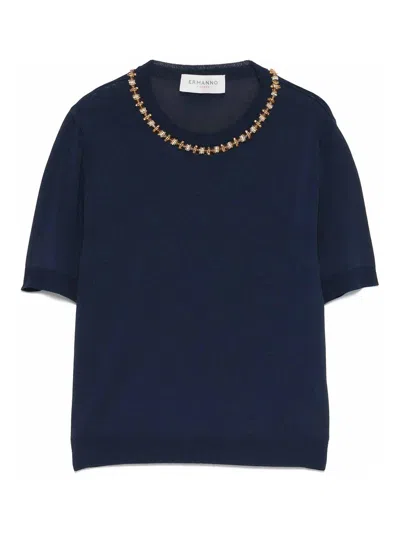 Ermanno Firenze Sweater In Blue