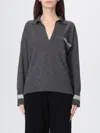Ermanno Firenze Polo Shirt  Woman Color Charcoal In Gray