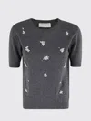 Ermanno Firenze 3/4 Short Sleeve Sweater In Gray