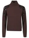 Ermanno Firenze Turtle Neck Sweater In Purple